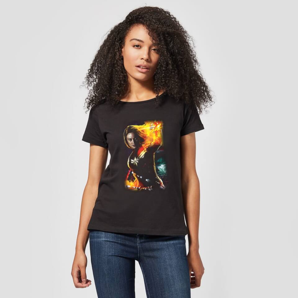 Captain Marvel Galactic Shine Women's T-Shirt - Black 1