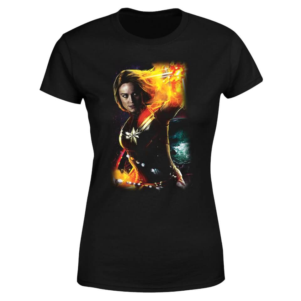 Captain Marvel Galactic Shine Women's T-Shirt - Black 3