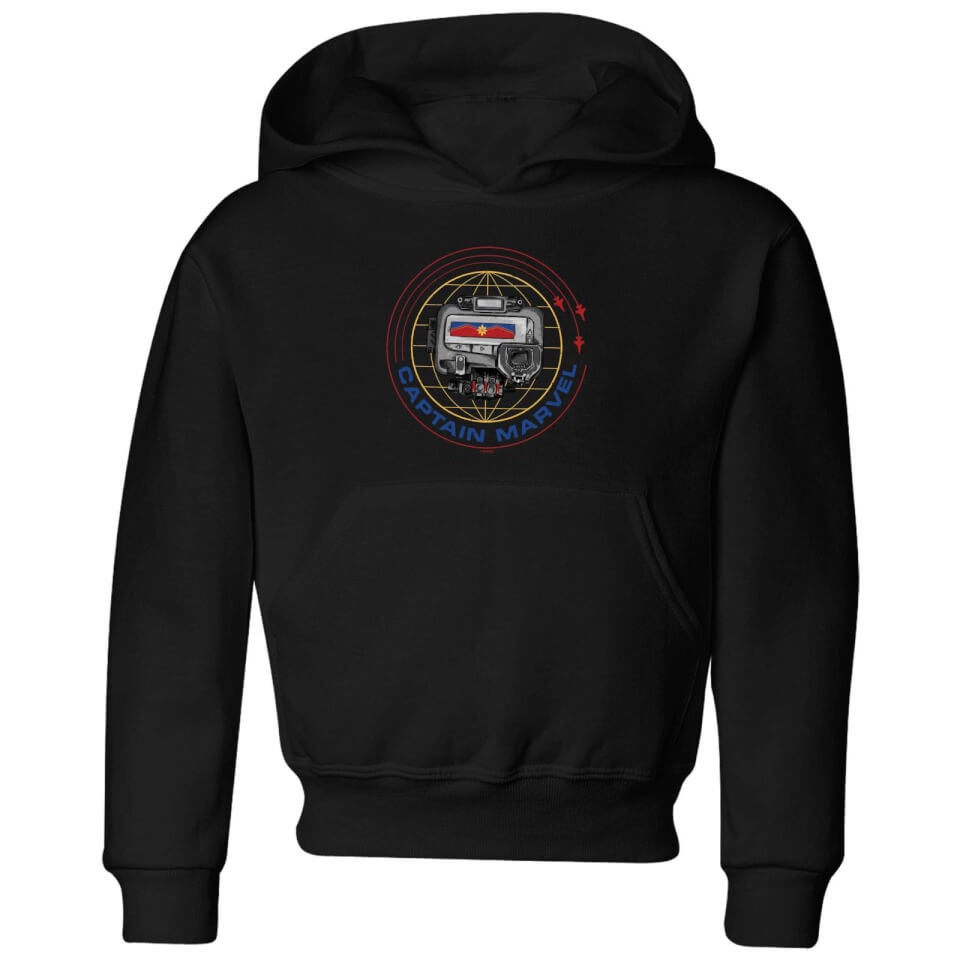 Captain Marvel Pager Kids' Hoodie - Black