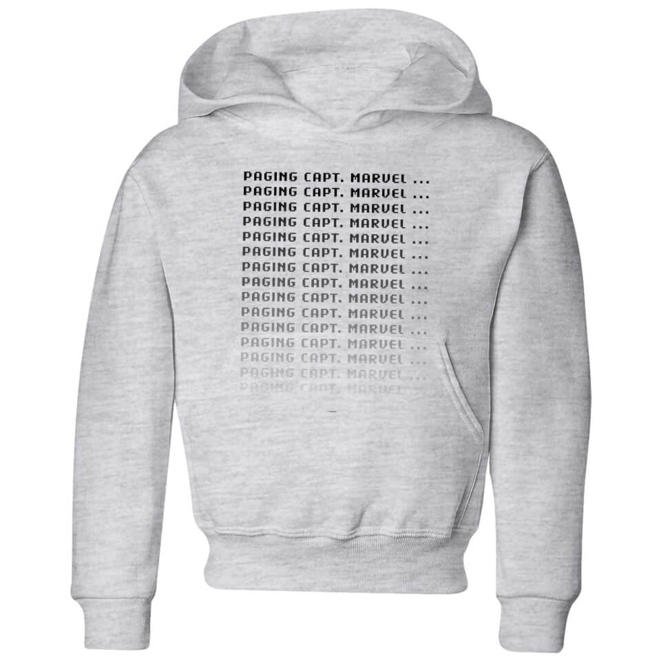 Captain Marvel Paging Kids' Hoodie - Grey