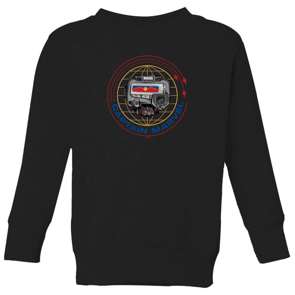 Captain Marvel Pager Kids' Sweatshirt - Black