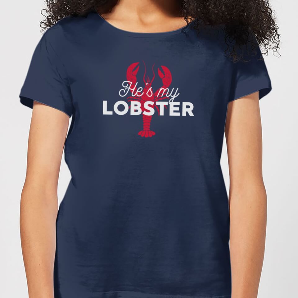 He's My Lobster Women's T-Shirt - Navy