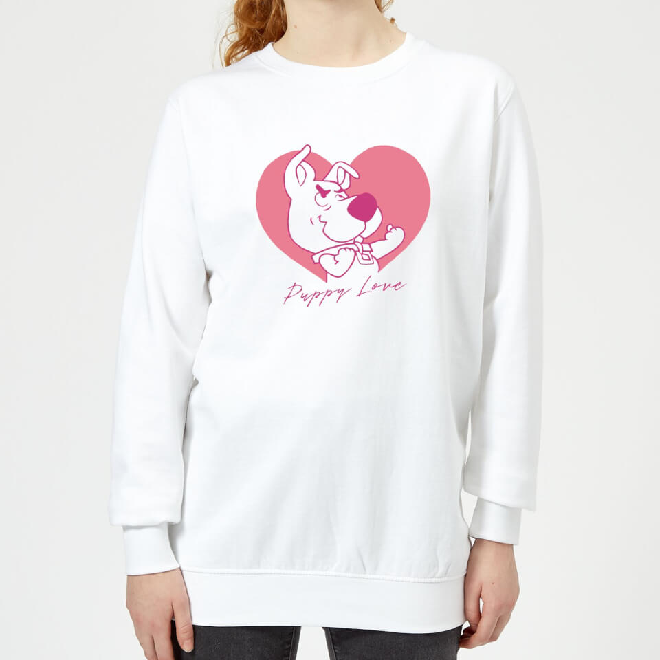 Scooby Doo Puppy Love Women's Sweatshirt - White