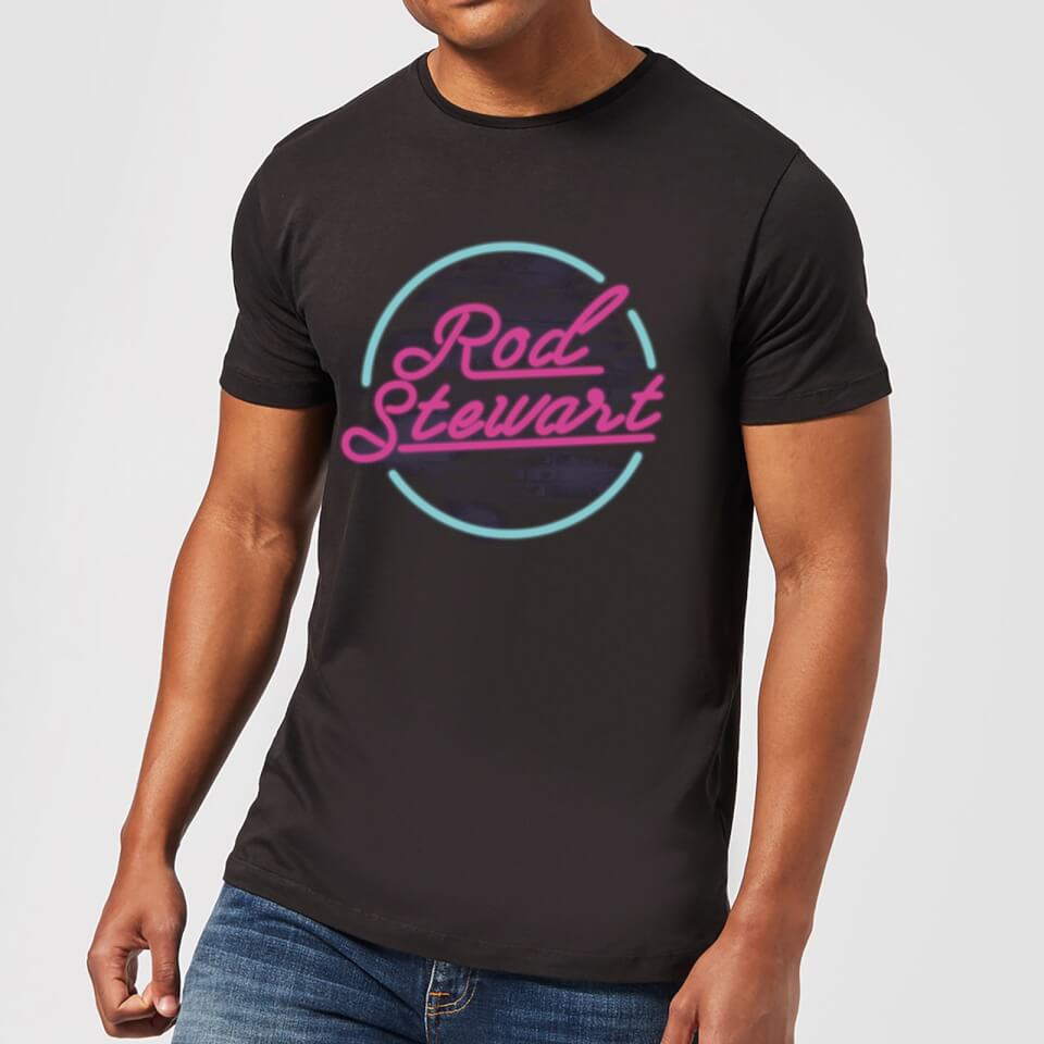Rod Stewart Neon Men's T-Shirt - Black