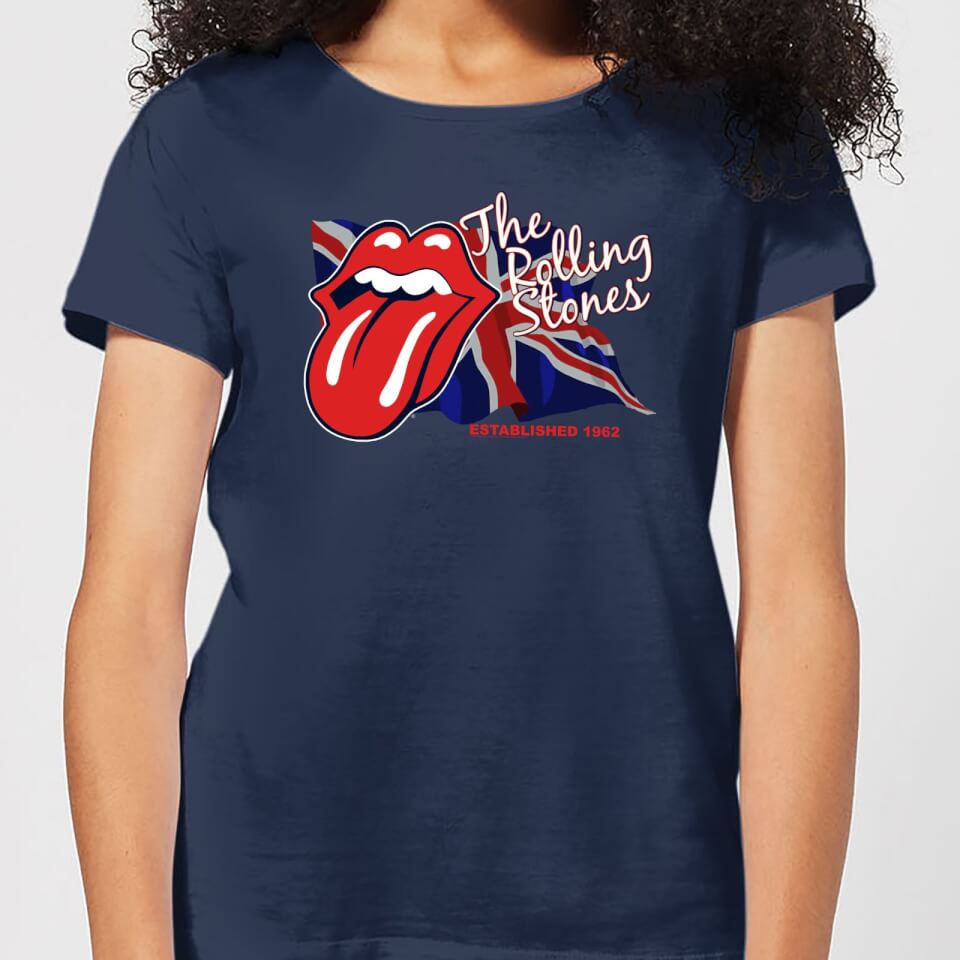Rolling Stones Lick The Flag Women's T-Shirt - Navy