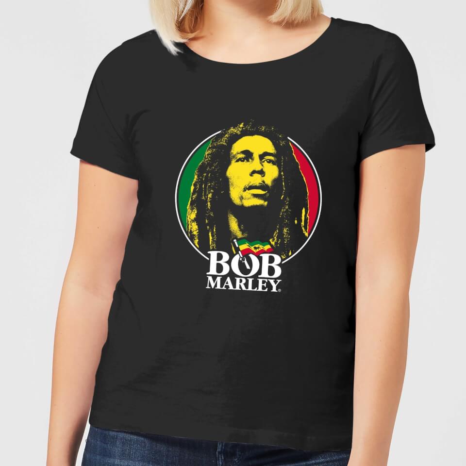 Bob Marley Face Logo Women's T-Shirt - Black
