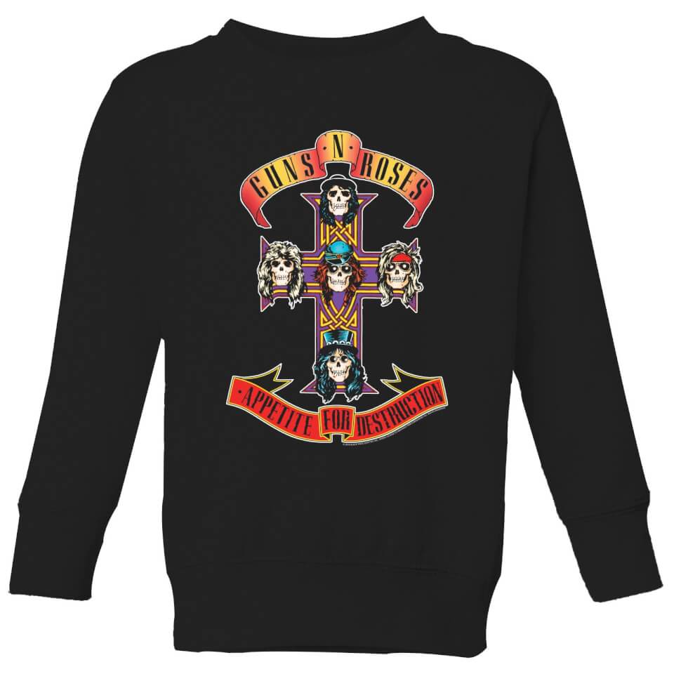 Guns N Roses Appetite For Destruction Kids' Sweatshirt - Black