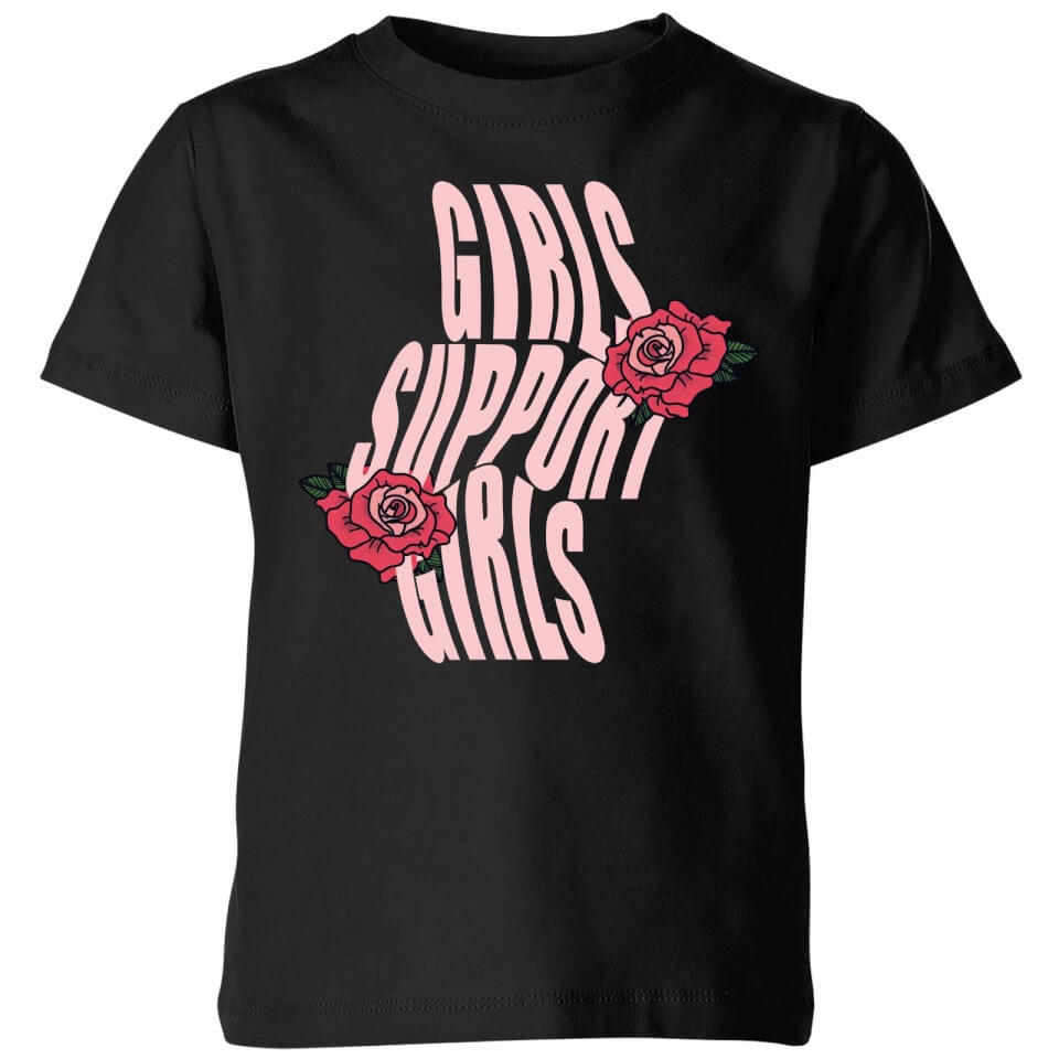 Girls Support Girls Kids' T-Shirt - Black