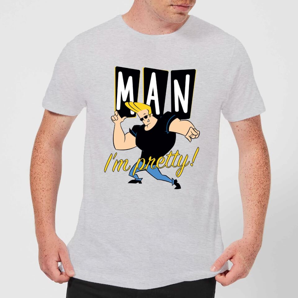 Johnny Bravo Man I'm Pretty Men's T-Shirt - Grey