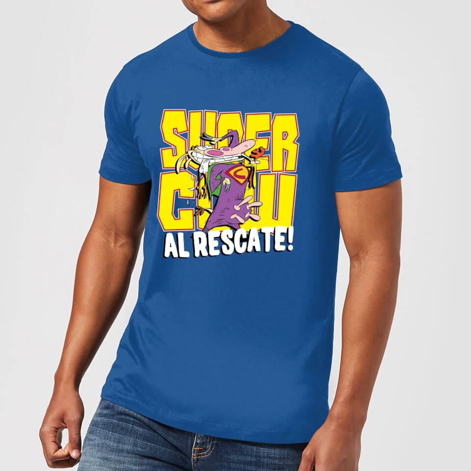 Cow and Chicken Supercow Al Rescate! Men's T-Shirt - Royal Blue