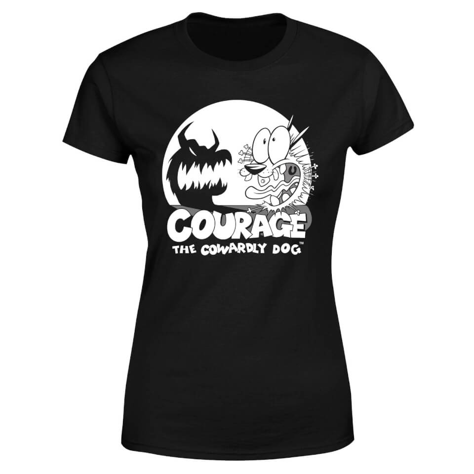 Courage The Cowardly Dog Spotlight Women's T-Shirt - Black 3