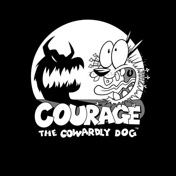 Courage The Cowardly Dog Spotlight Women's T-Shirt - Black 0