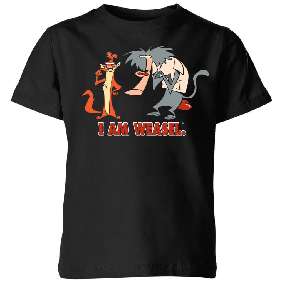 I Am Weasel Characters Kids' T-Shirt - Black