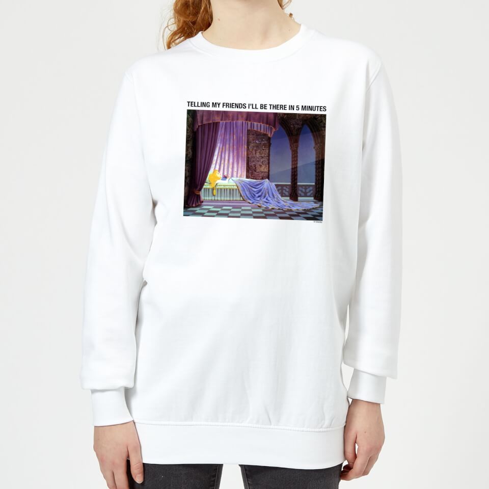 Disney Sleeping Beauty I'll Be There In Five Women's Sweatshirt - White