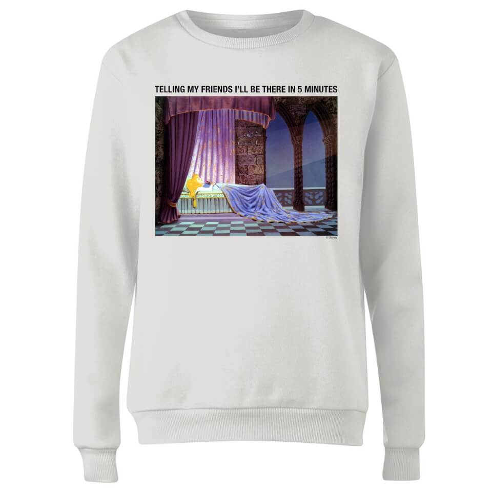 Disney Sleeping Beauty I'll Be There In Five Women's Sweatshirt - White 2