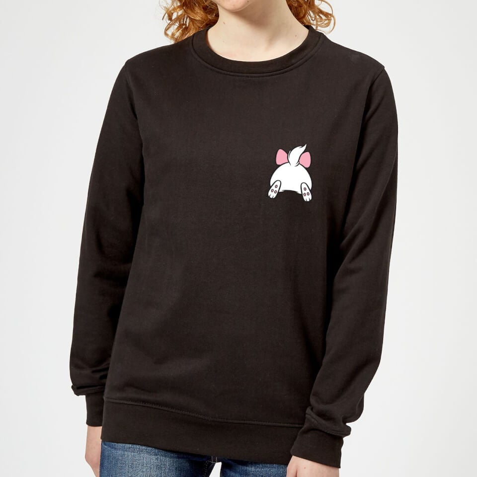 Disney Marie Backside Women's Sweatshirt - Black