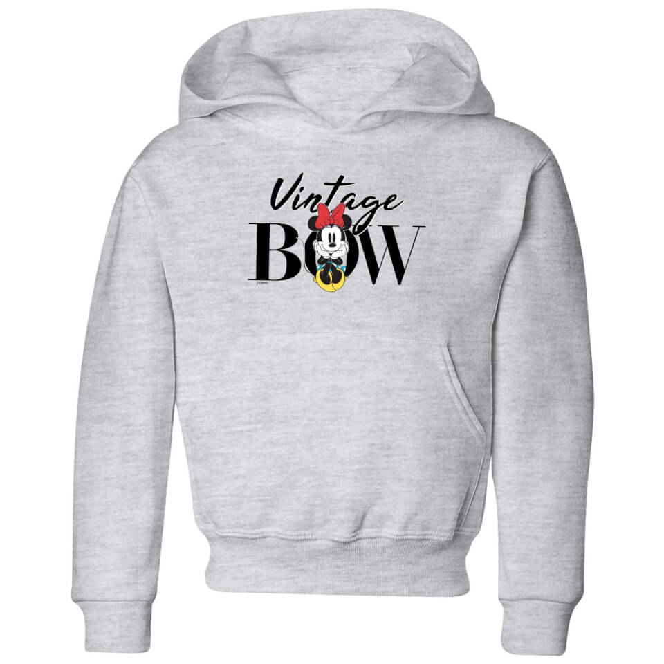 Disney Minnie Mouse Vintage Bow Kids' Hoodie - Grey
