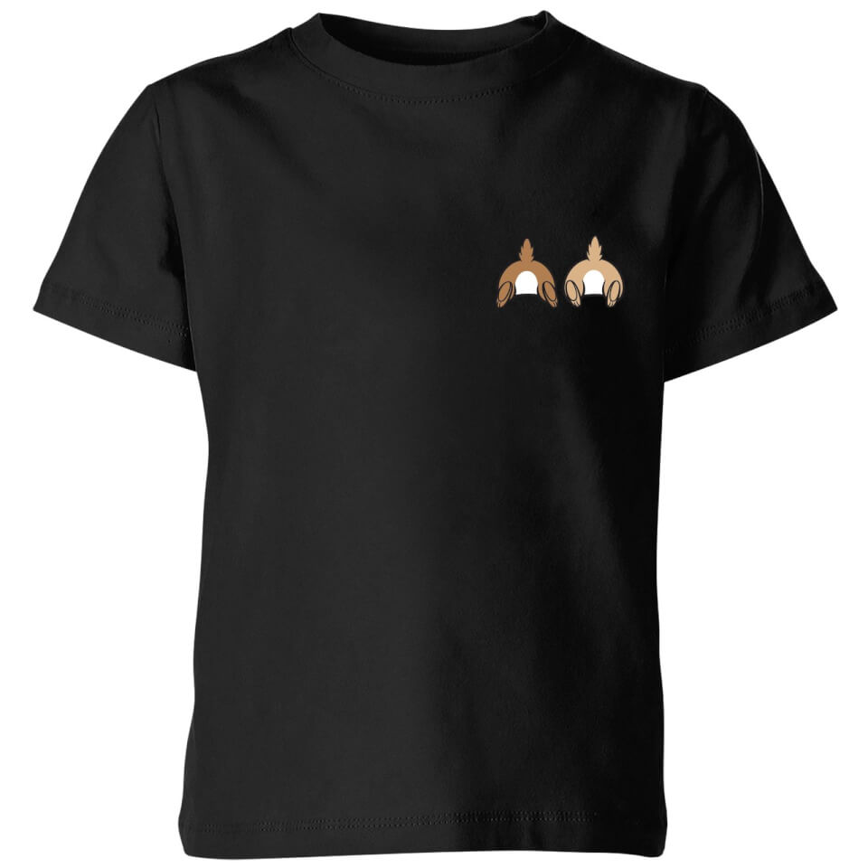 Disney Chip And Dale Backside Kids' T-Shirt - Black