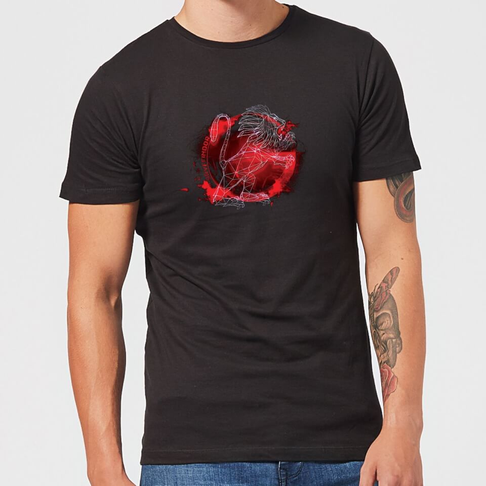 Harry Potter Gryffindor Geometric Men's T-Shirt - Black