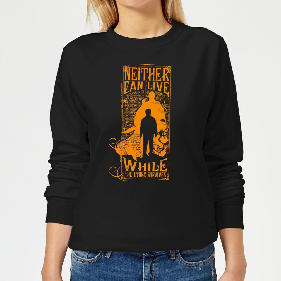 Harry Potter Neither Can Live Women's Sweatshirt - Black