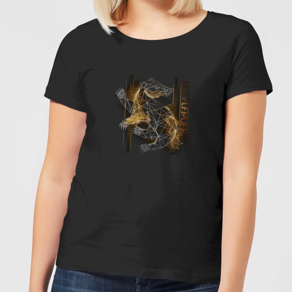 Harry Potter Hufflepuff Geometric Women's T-Shirt - Black