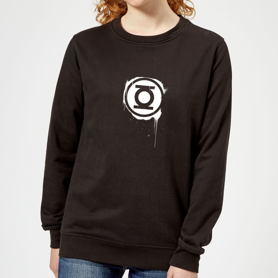 Justice League Graffiti Green Lantern Women's Sweatshirt - Black