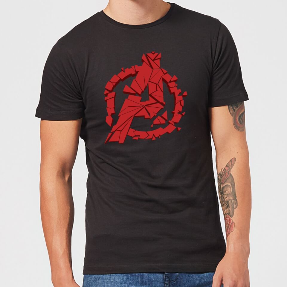 Avengers Endgame Shattered Logo Men's T-Shirt - Black