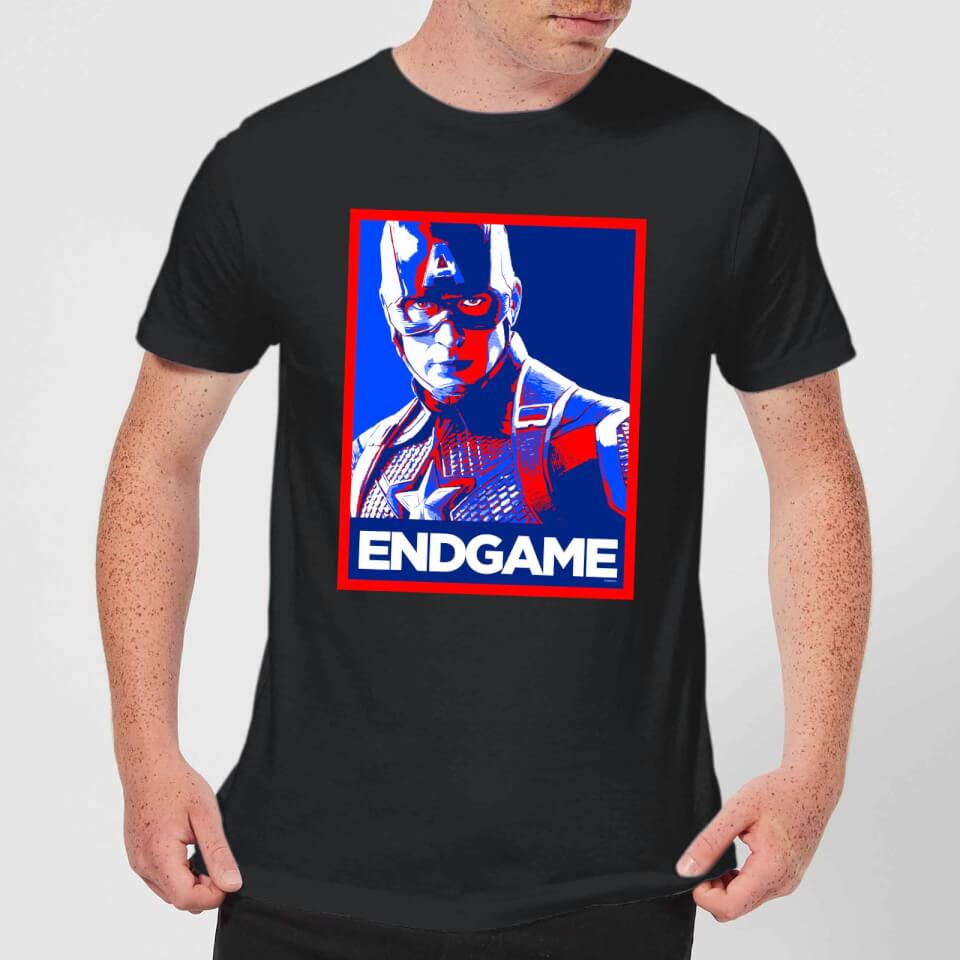 Avengers Endgame Captain America Poster Men's T-Shirt - Black