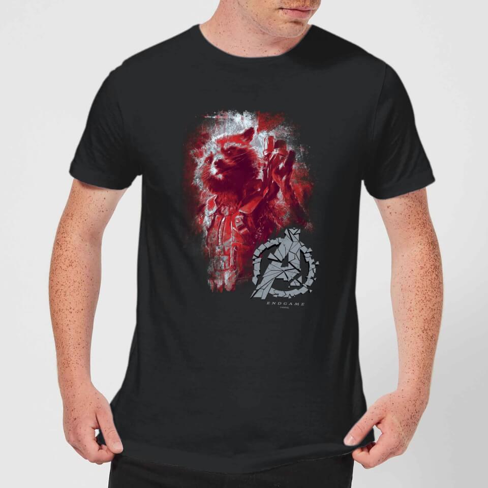 Avengers Endgame Rocket Brushed Men's T-Shirt - Black