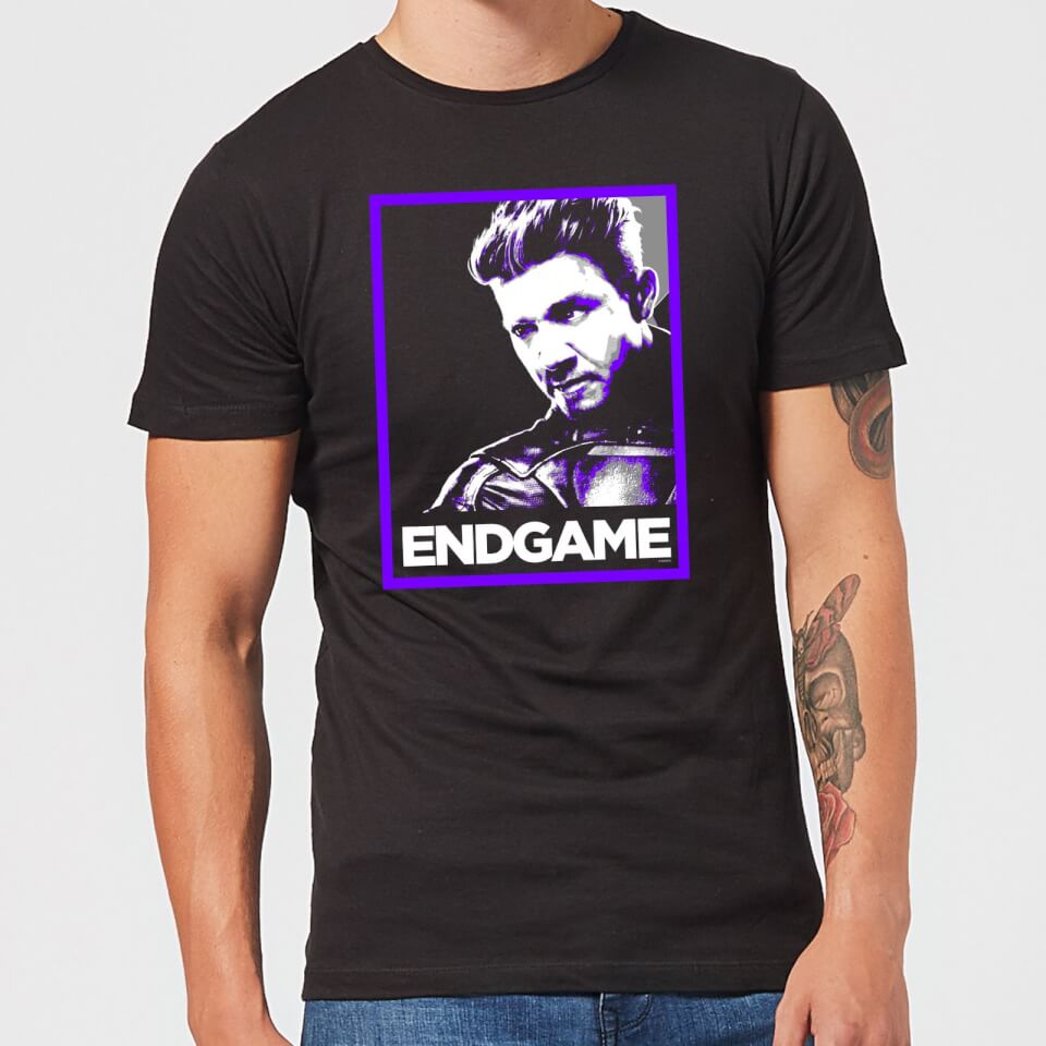 Avengers Endgame Hawkeye Poster Men's T-Shirt - Black