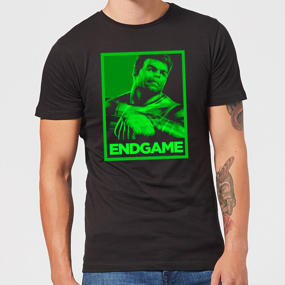 Avengers Endgame Hulk Poster Men's T-Shirt - Black