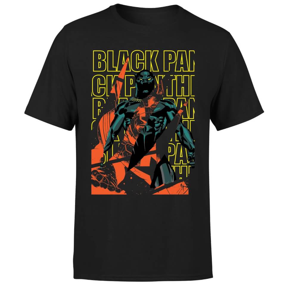 Marvel Avengers Black Panther Collage Men's T-Shirt - Black 3