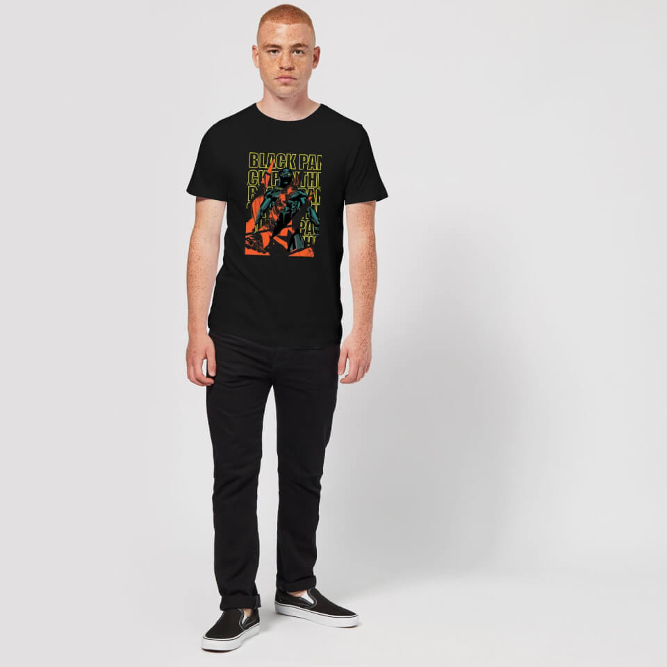 Marvel Avengers Black Panther Collage Men's T-Shirt - Black 1