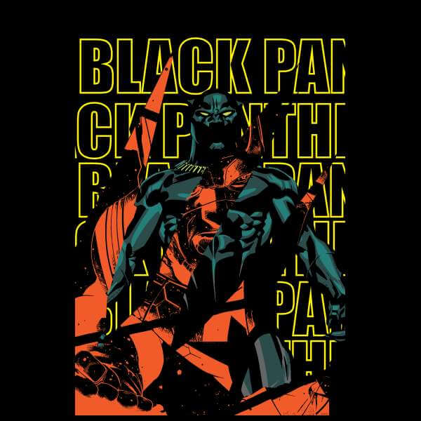 Marvel Avengers Black Panther Collage Men's T-Shirt - Black 0