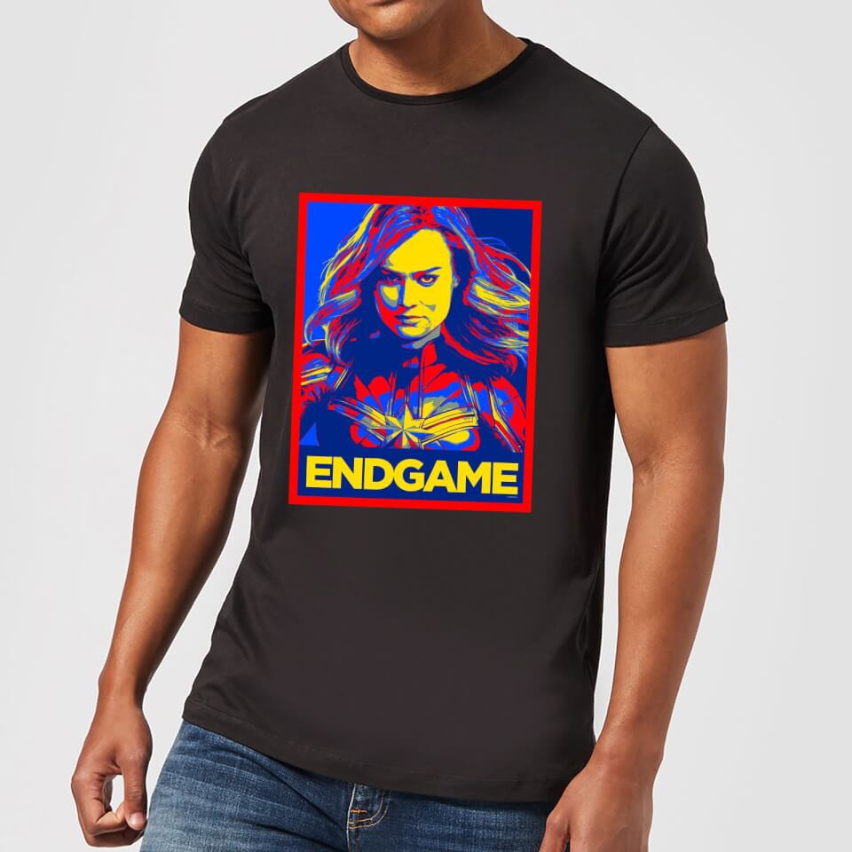 Avengers Endgame Captain Marvel Poster Men's T-Shirt - Black