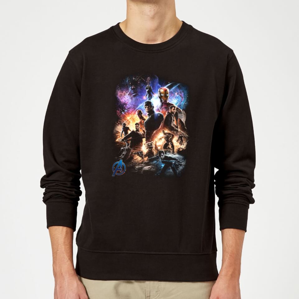 Avengers Endgame Character Montage Sweatshirt - Black
