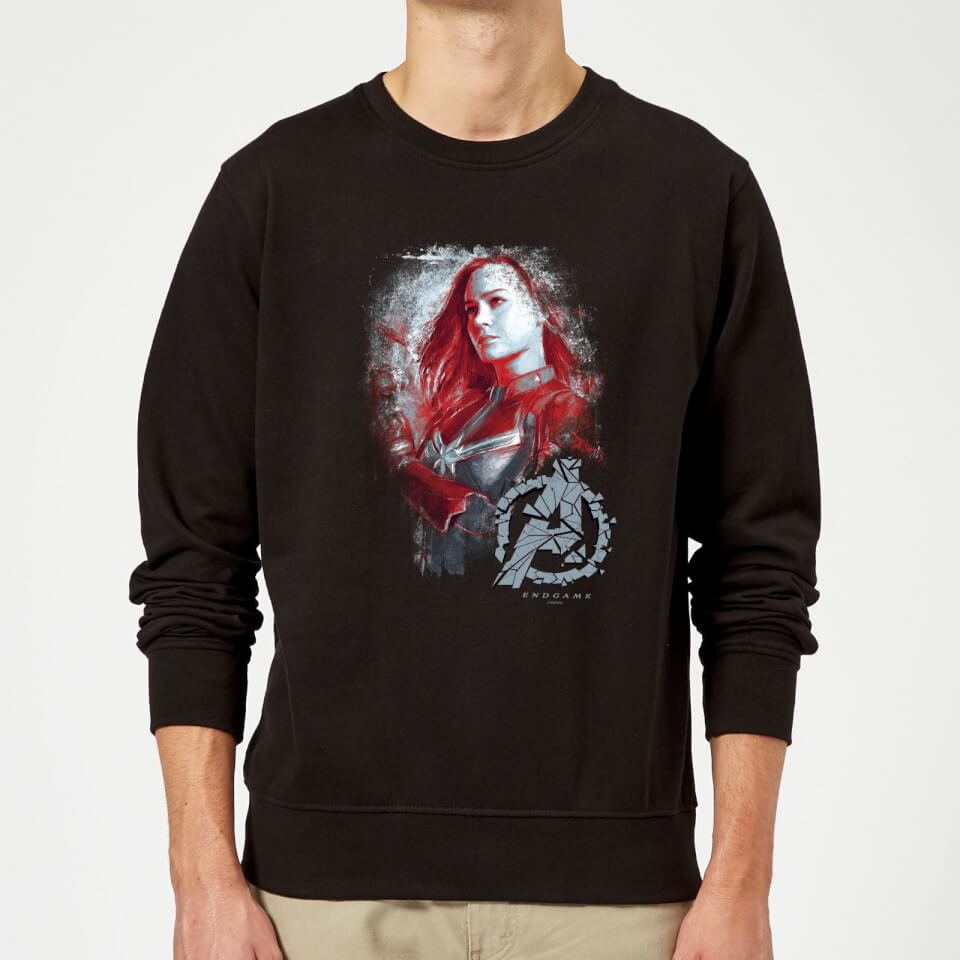 Avengers Endgame Captain Marvel Brushed Sweatshirt - Black