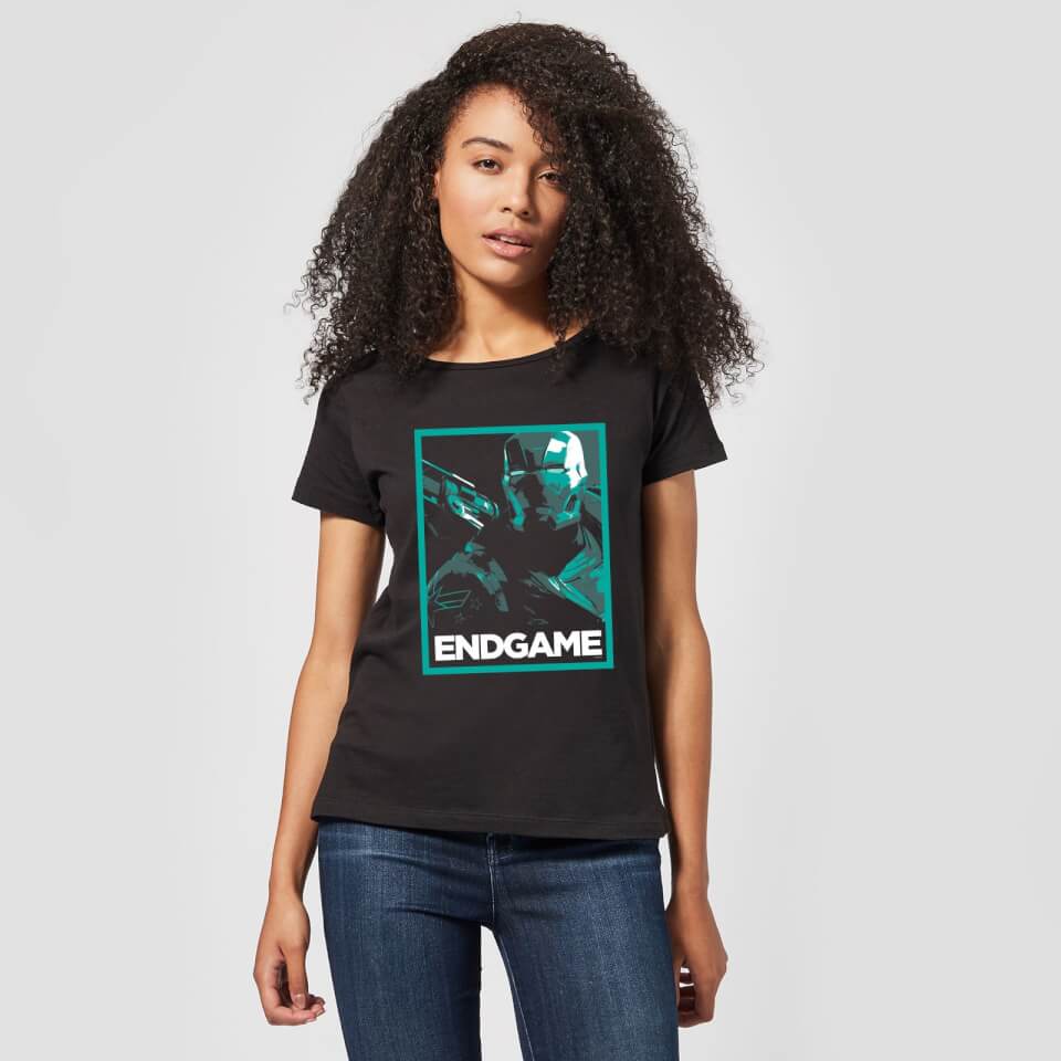 Avengers Endgame War Machine Poster Women's T-Shirt - Black 1
