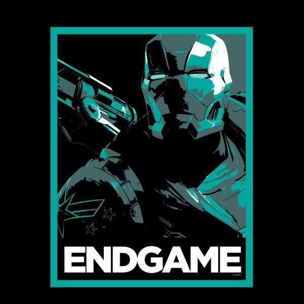 Avengers Endgame War Machine Poster Women's T-Shirt - Black 0