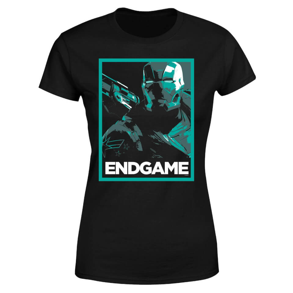 Avengers Endgame War Machine Poster Women's T-Shirt - Black 3