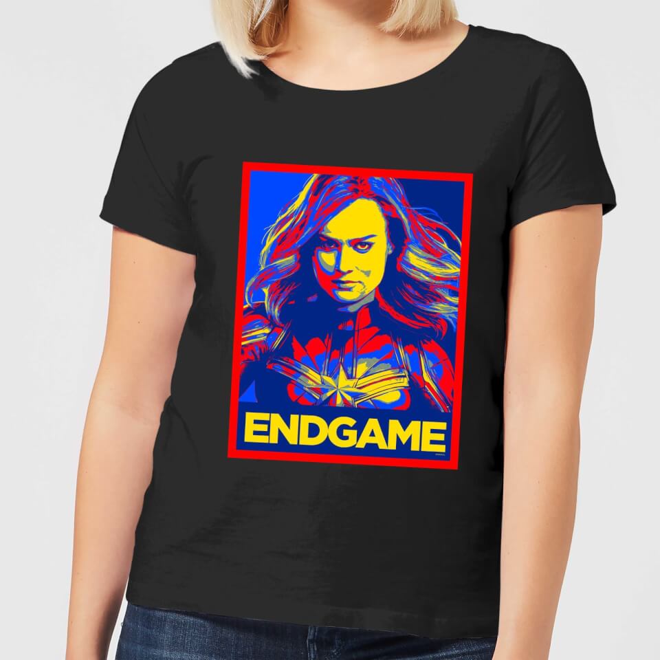 Avengers Endgame Captain Marvel Poster Women's T-Shirt - Black