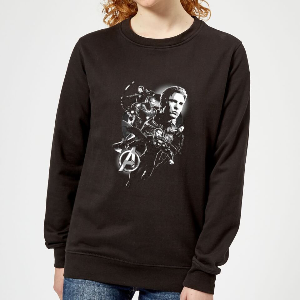 Avengers Endgame Mono Heroes Women's Sweatshirt - Black