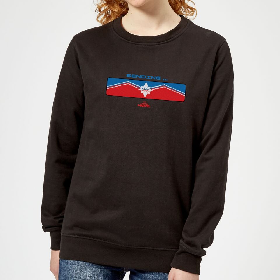 Captain Marvel Sending Women's Sweatshirt - Black