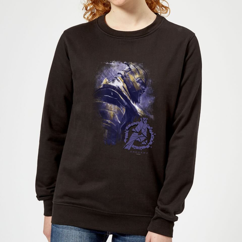 Avengers Endgame Thanos Brushed Women's Sweatshirt - Black