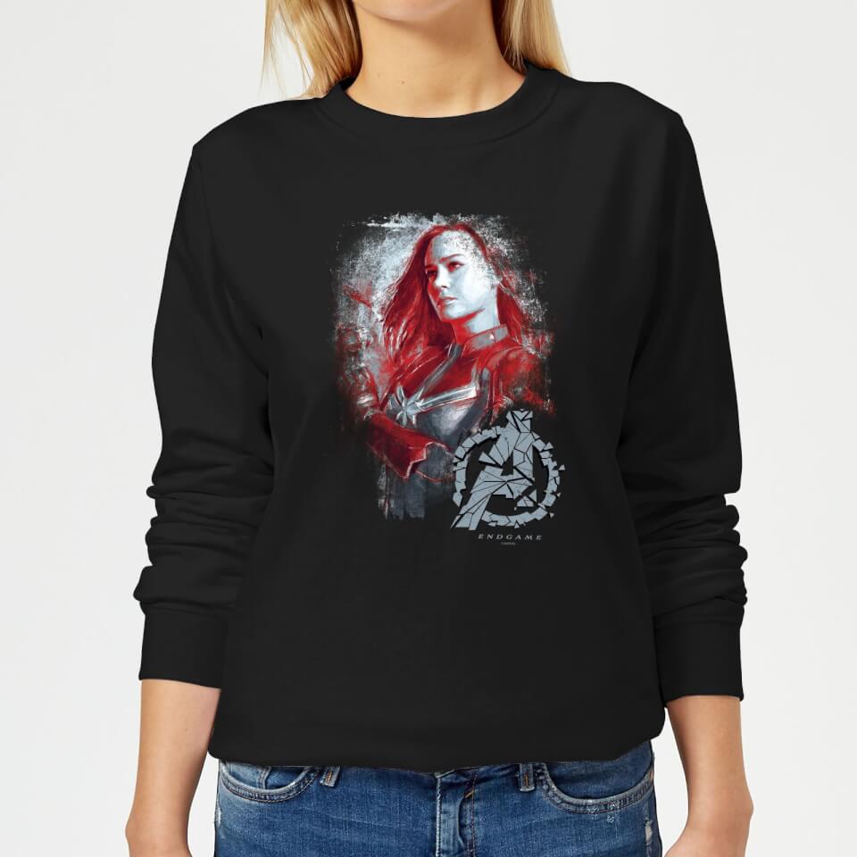 Avengers Endgame Captain Marvel Brushed Women's Sweatshirt - Black