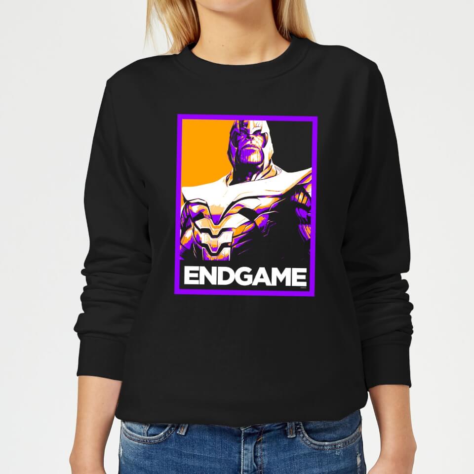 Avengers Endgame Thanos Poster Women's Sweatshirt - Black