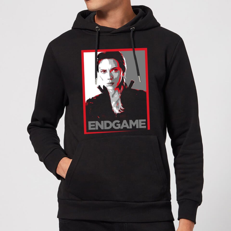 Avengers Endgame Black Widow Poster Hoodie - Black