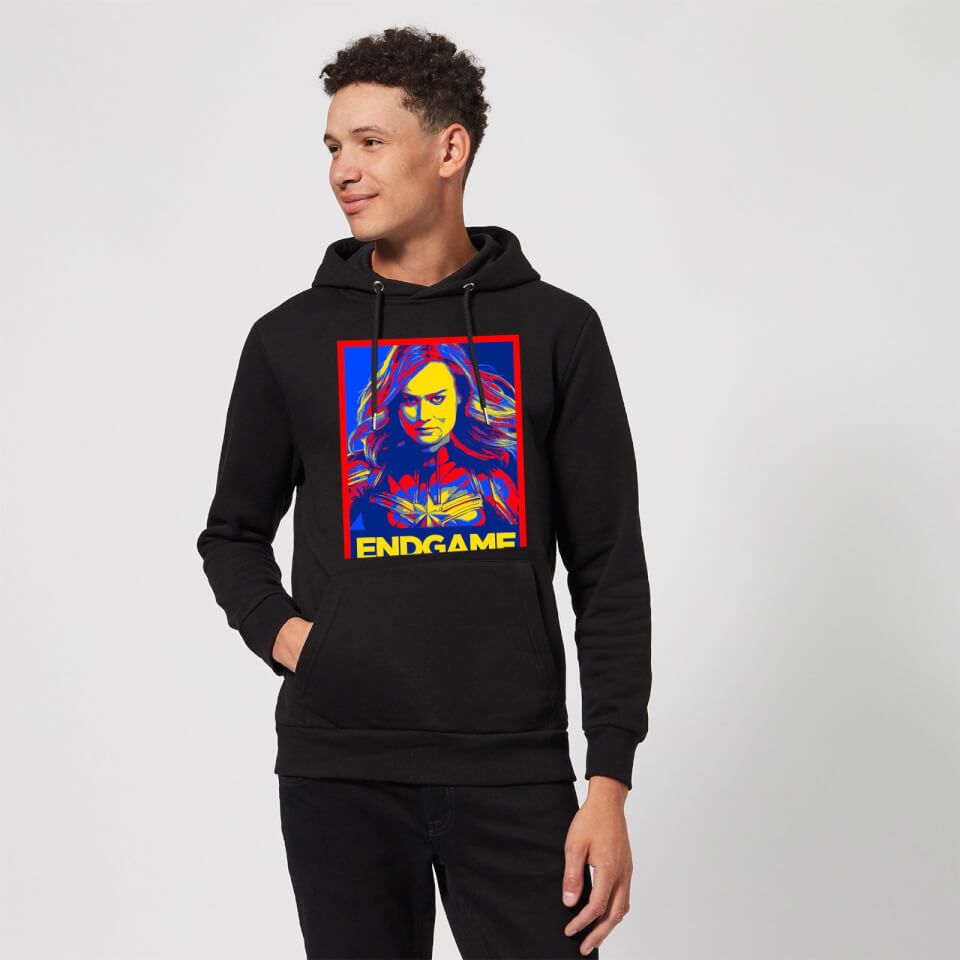 Avengers Endgame Captain Marvel Poster Hoodie - Black 1