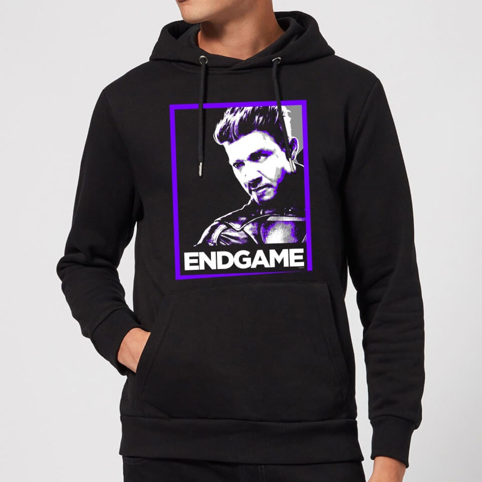 Avengers Endgame Hawkeye Poster Hoodie - Black
