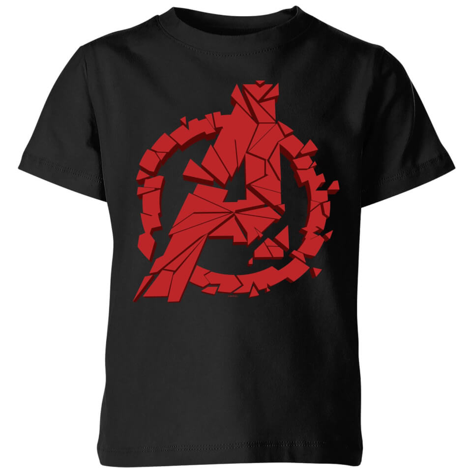 Avengers Endgame Shattered Logo Kids' T-Shirt - Black